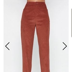 Nasty gal rust corduroy pants
